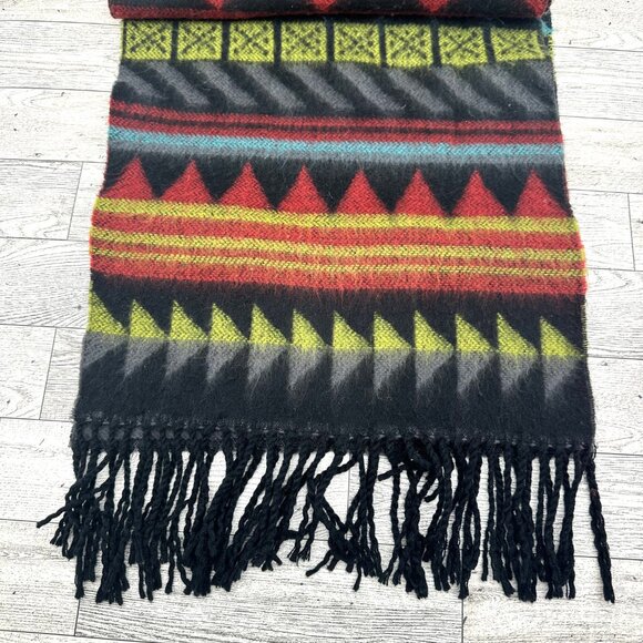 100% Cashmere Made in Scotland 11.5" x 63" Scarf (Blue Red, Black, Purple) - Picture 2 of 8